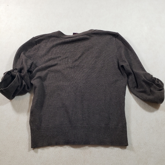 Take out cardigan womens 3/4 sleeves v neck button up cropped sweater ca… - Picture 9 of 9